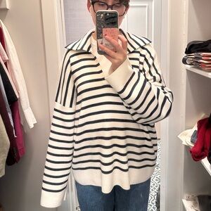 Polo sweater with collar